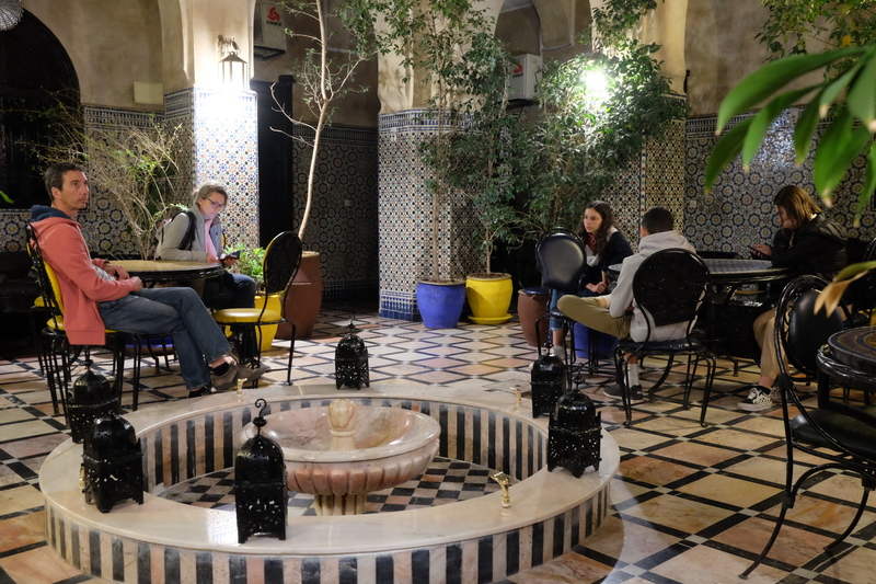 A notre riad Omar, avant d'aller au restaurant