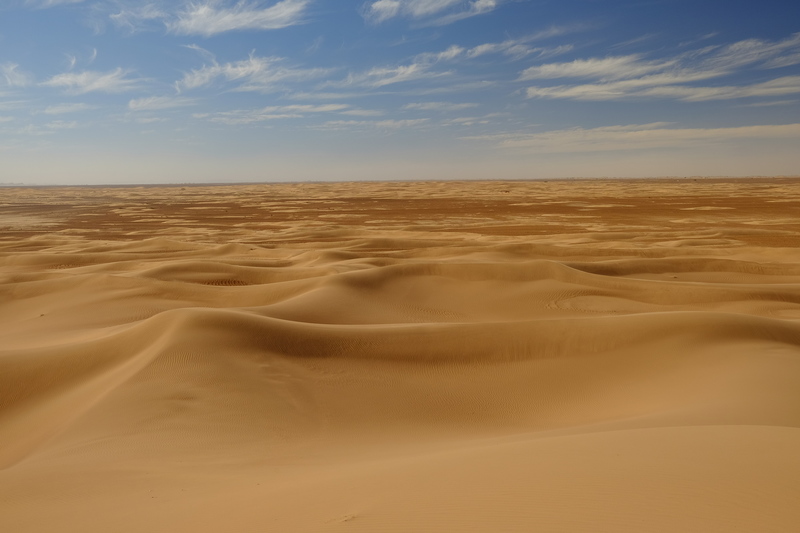 Une vaste étendue de sable...