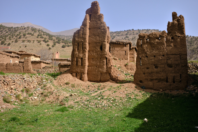Maison berbère typique, faite d'un mélange de terre et de pierres