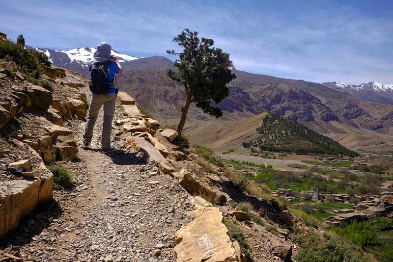 Nous montons le promontoire rocheux de Sidi Moussa, haut d'environ 170m.