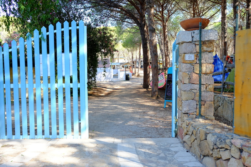 L'entrée du camping, côté plage