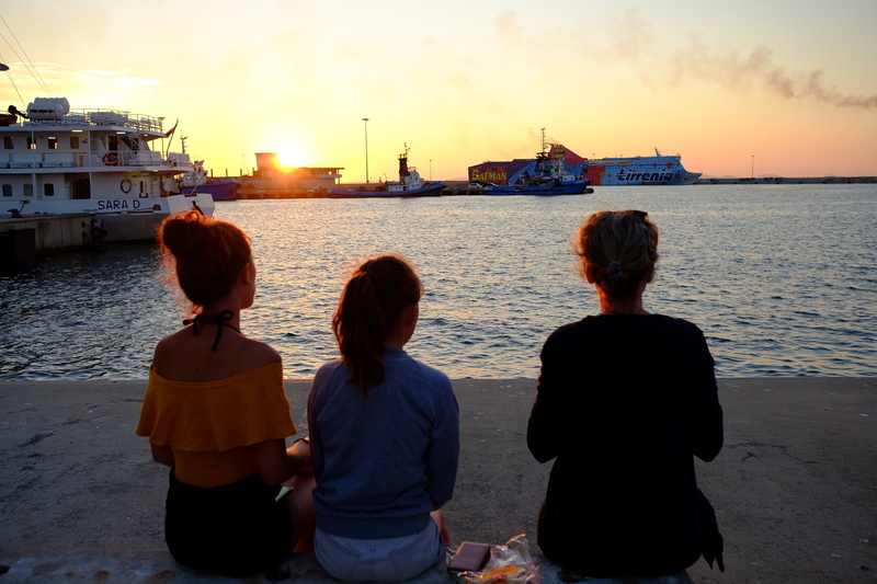 Au port de Porto-Torres. C'est le départ