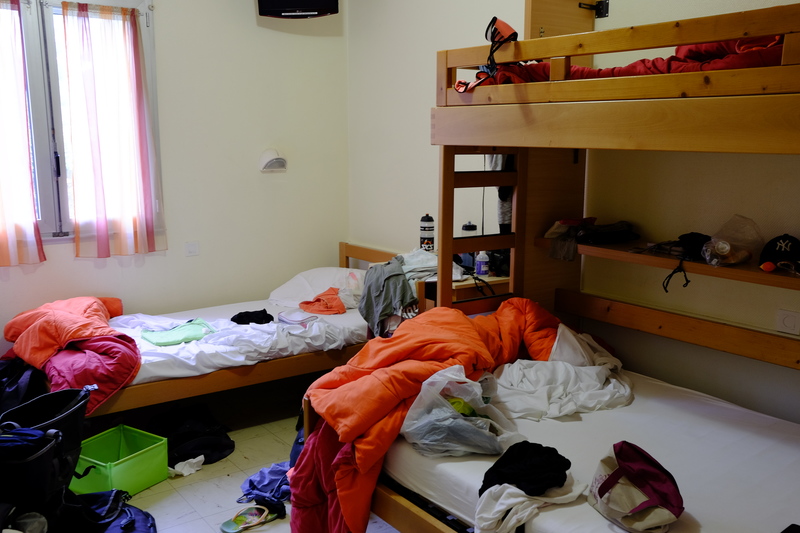 Notre chambre bien rangée à l'auberge de jeunesse le lendemain matin
