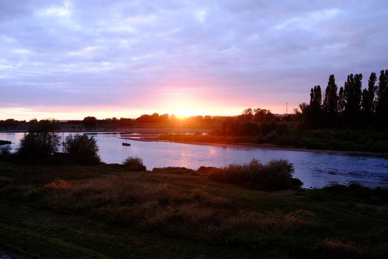 Un beau coucher de soleil sur la Loire