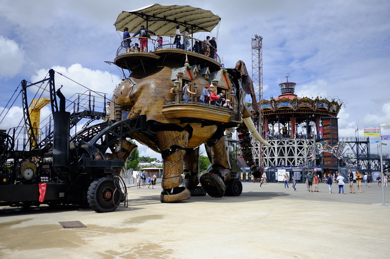 Le Grand Elephant au parc d'attraction de l'Ile de Nantes
