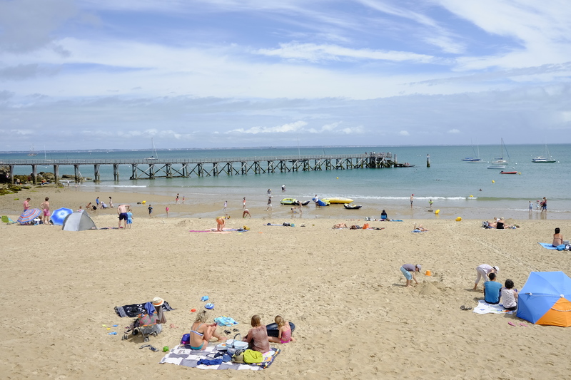 Des plages plus touristiques. Ici à Noirmoutier-en-l'Île