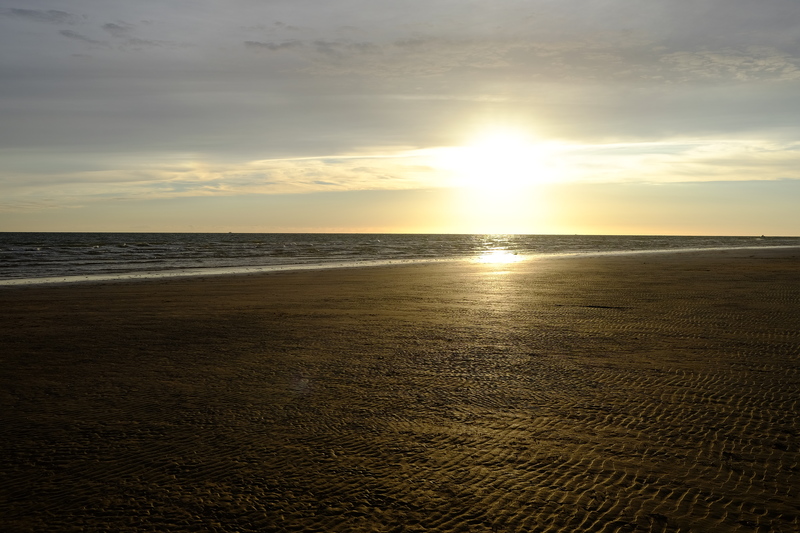 Coucher de soleil sur la plage