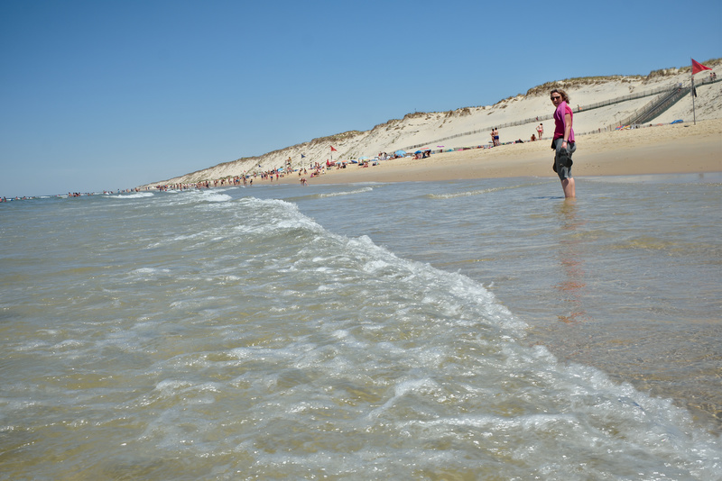 ... tandis que Laurence et moi profitons de la plage